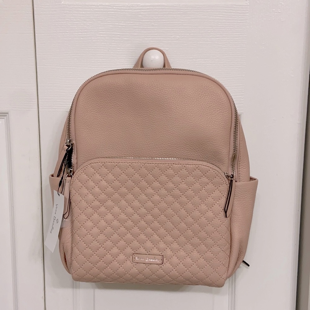 Vera Bradley Leather Carryall Backpack, Pink Sand (NWT) Dust-bag included